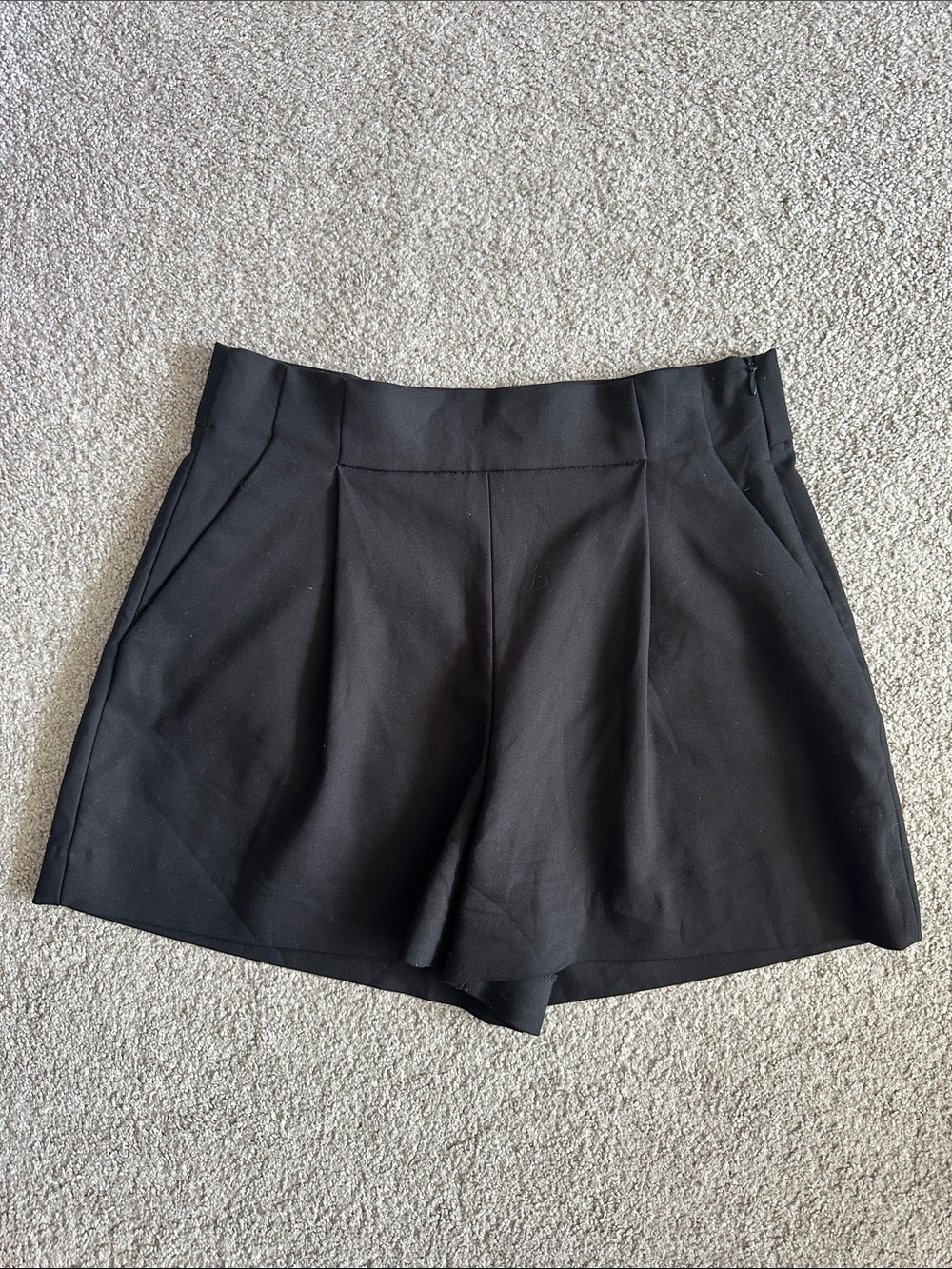 Zara Pleated High-Waist Dress Shorts